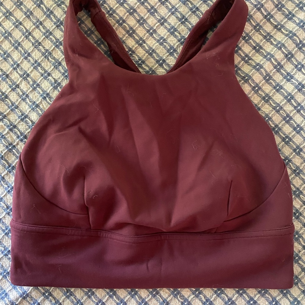Lululemon Athletica Burgundy Sports Bra Medium Support